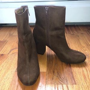 Christian Siriano Brown Suede Boots